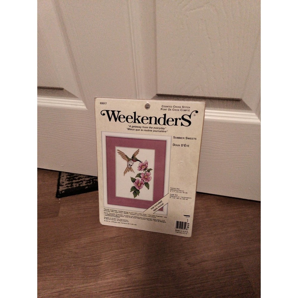 Weekenders Cross Stitch Kit Summer Sweets Hummingbird Sealed